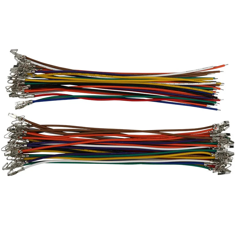 100PCS CH3.96 Pitch Electronic Terminal Wire Single/Double Head 5.08 Universal 20AWG Color Connection Harness 10/20/30/40CM