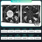 YOUNUON 60mm 80mm 90mm 120mm EC Brushless Fan AC 110V 115V 120V 220V 240V Axial Fan with Srews/Grill 6025 8025 9225 12025 12038