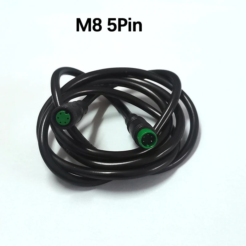 1pc 1m Long 6/8mm Circle Connector Cable Signal Sensor Cord For EBike E-Scooter Waterproof Extension Cable 2 3 4 5 6 Pin M6/M8