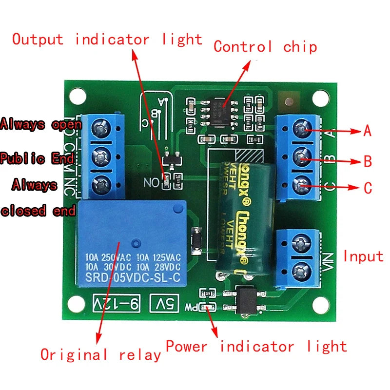 Water Level Automatic Controller 5V/12V Relay Liquid Sensor Switch Solenoid Valve Motor Pump Automatic Control Relay Board