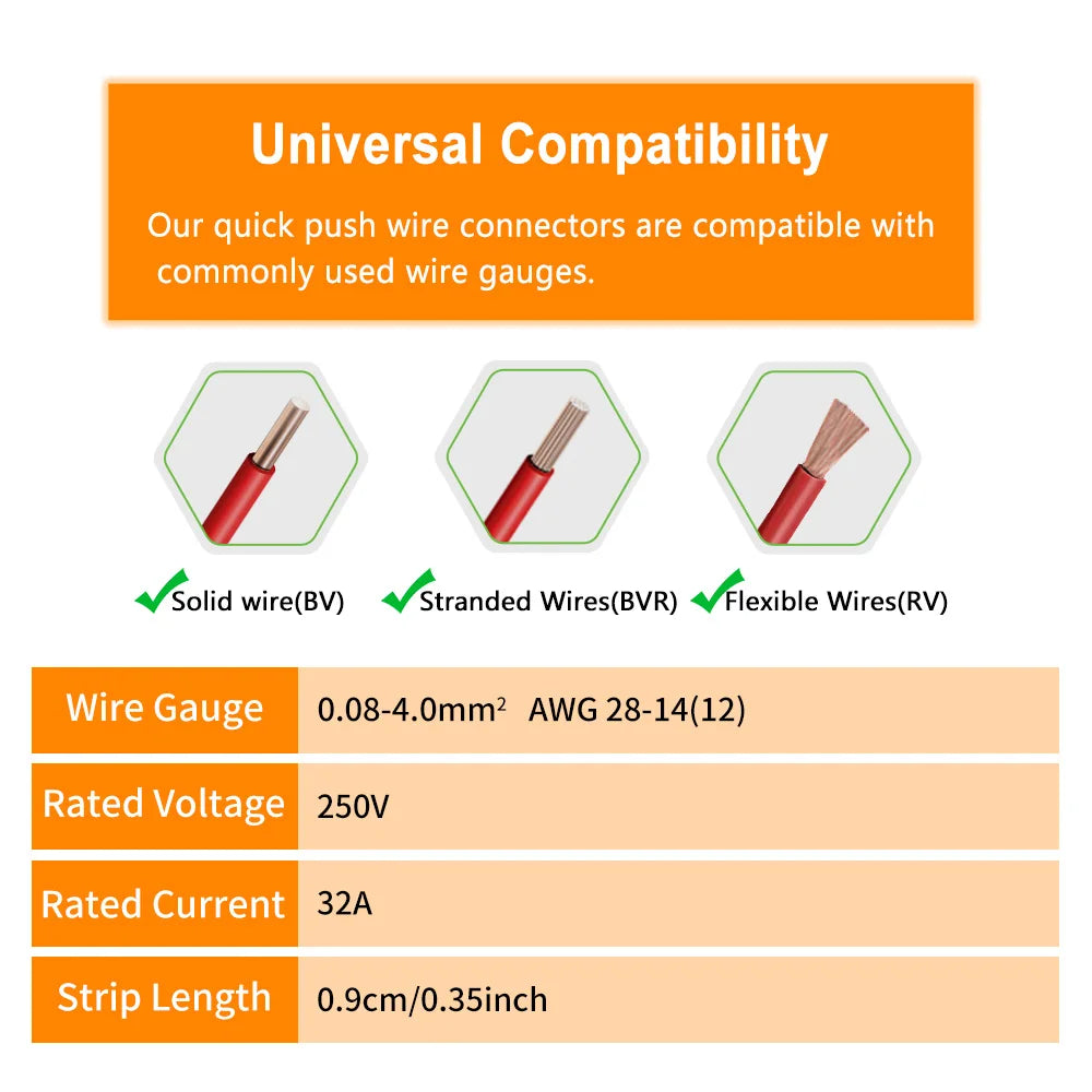 DIY GO 40PCS Lever Wire Connectors Assortment Pack Compact Splicing Connector Kit for Electrical Quick Connection Terminals