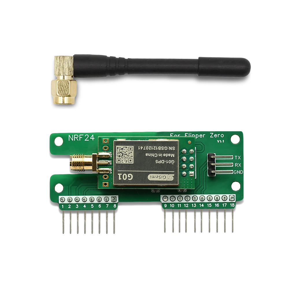 Flipper Zero NRF24L01 Expansion Board, 2.4GHz Development Module with Antenna, Sniffer & Mouse Jacker PINGEQUA