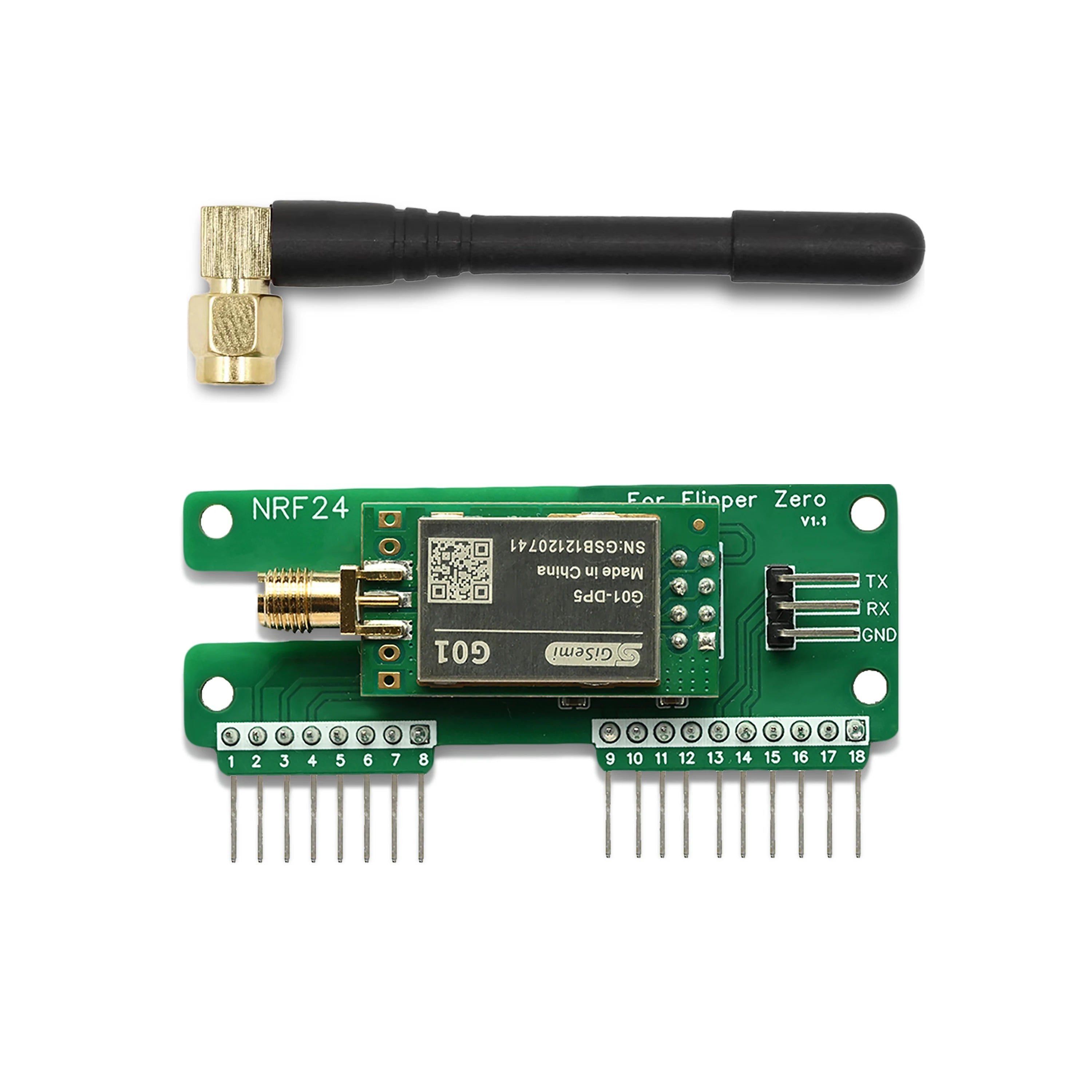 Flipper Zero NRF24L01 Expansion Board, 2.4GHz Development Module with Antenna, Sniffer & Mouse Jacker PINGEQUA