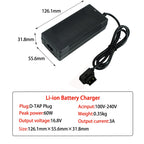 16.8V 3A Li-ion battery charger for 14.4v 14.8v battery 4S 18650 battery pack connector DC5521 gx12 gx16 d-tap xt60 xt90 XLR RCA