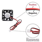 3010 4010 5010 3D Printer Cooling Fan, 12V 24V 5V 2Pin Low Noise, for Ender 3-Style J-Head Heatsink