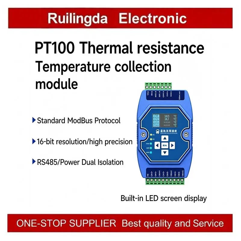 Industrial I/O Networking Module AI/AO/DI/DO 4-20mA 0-20mA, RJ45 RS485 Modbus TCP/RTU Gateway with OLED Display, DC 8-28V Powere