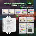 SP805E ESP32 WLED Controller WiFi Music LED Controller for Addressable WS2811 WS2812 WS2814 WS2815 SK6812 PWM CCT RGB Cob Strips