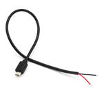  10Pcs Micro USB Male Plug 2 Pin Bare Wire Open End Power Cable Connector Pigtail Cord DIY Repair Power Charging Cable 22AWG