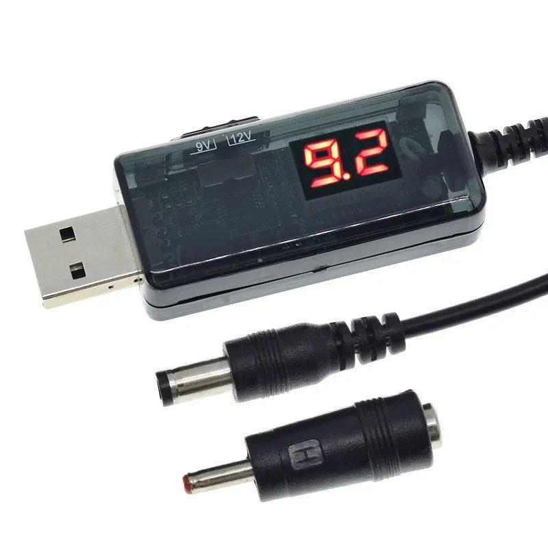 USB Boost Converter DC 5V to 9V 12V USB Step-up Converter Cable + 3.5x1.35mm Connecter For Power Supply/Charger/Power Converter
