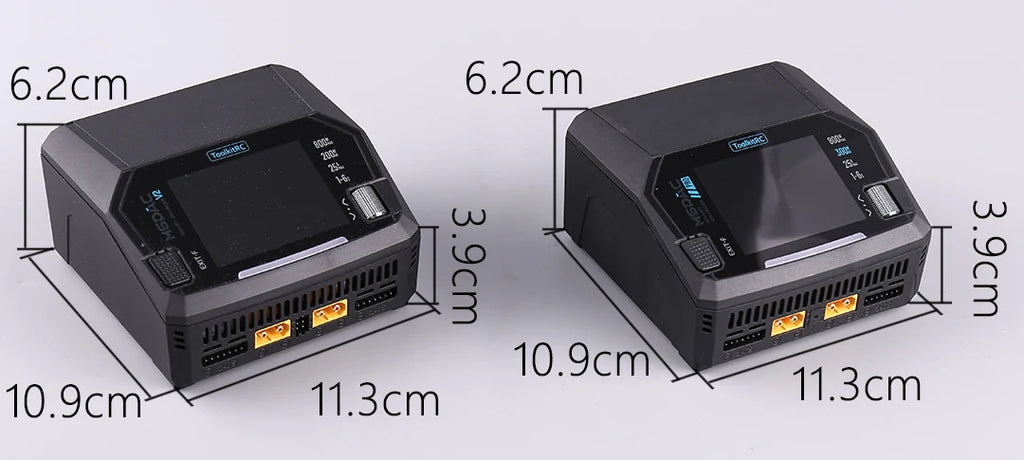 ToolkitRC M6DAC PRO V2 Dual Channel Smart Lipo Battery Charger Discharger AC 200W DC 800W 16A for 1-6S LiHV LiPo PD65W FPV Drone