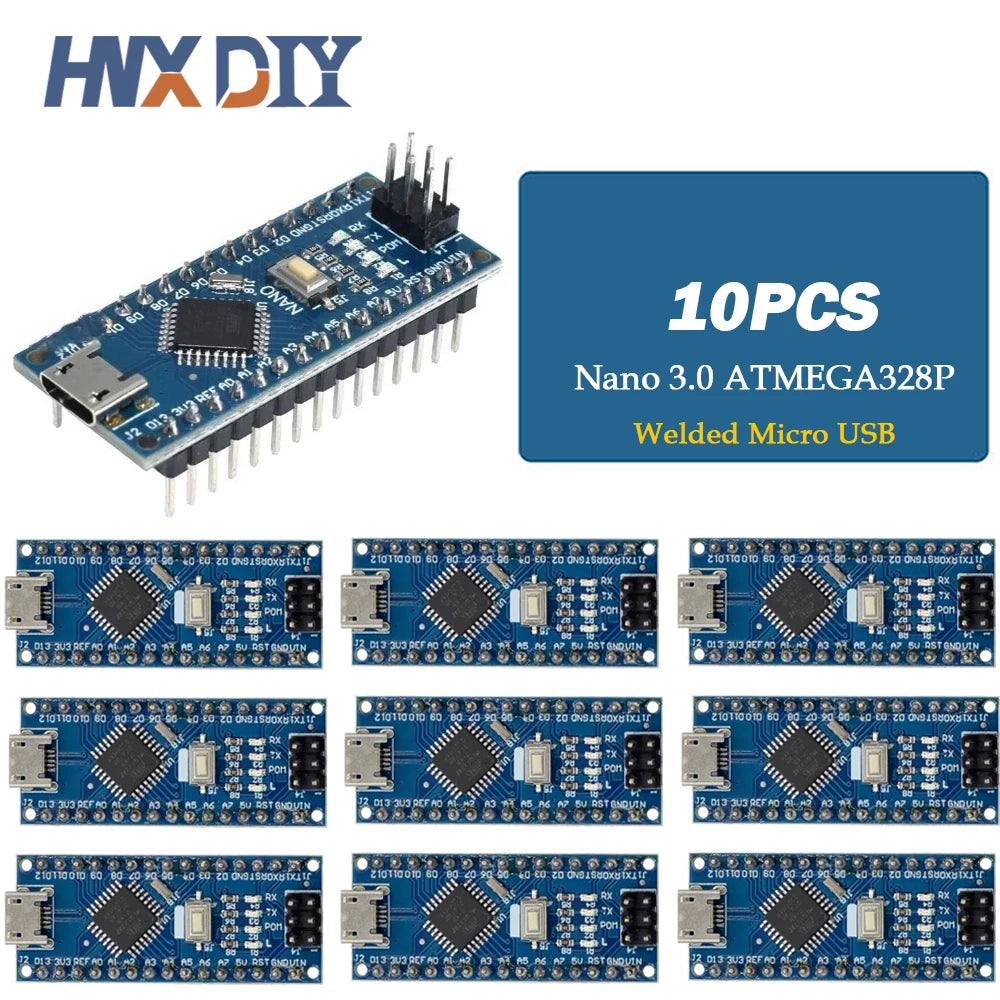 1-10pcs For Nano V3.0 Micro Controller Module ATmega328P Module Nano Board CH340 USB Cable Compatible with Arduino Nano V3.0