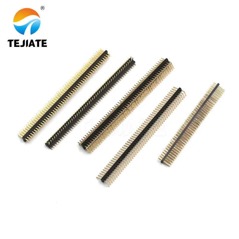 10PCS 1x50P 1.27MM Single Row Straight Pin/Bent Pin Gold Plated Row Female Header