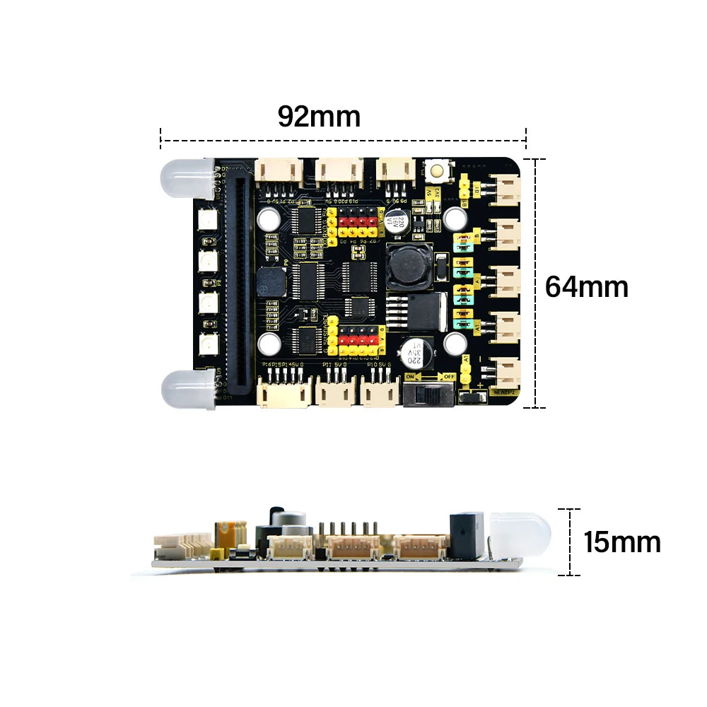 Keyestudio Micro:bit TB6612 Driver Expansion Board With PCA9685PW And TB6612FNG Chip P2.0 Sensor RGB Lights