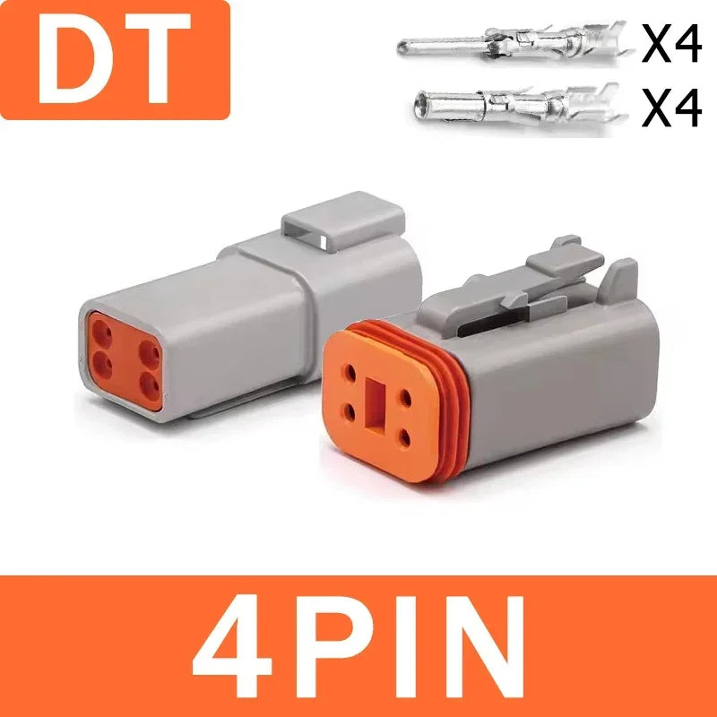 DEUTSCH DT/DTM/DTP/DTF Series IP68 Sealed Connector Kits | 2-12Pin Flange Mount for Auto/Truck/Marine Wiring Systems