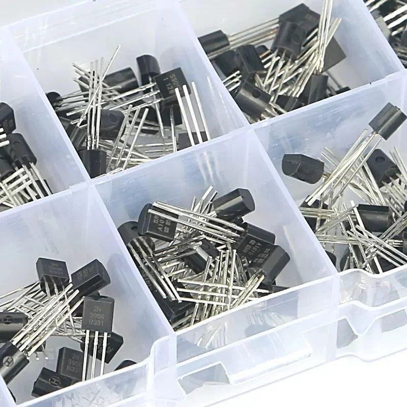 10Value 200PCS Transistor Assortment Kit S8050 S8550 2N2222 2N2907 BC337 BC327 BC517 BC556 2N3904 2N3906 A1015 C1815 Wit Box