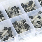 10Value 200PCS Transistor Assortment Kit S8050 S8550 2N2222 2N2907 BC337 BC327 BC517 BC556 2N3904 2N3906 A1015 C1815 Wit Box