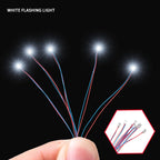 10pcs Flashing LED SMD 0805 3V Lamp Model Train Pre-soldere 30cm Connection Train Railway Layout/Starship/Robot/Cars Scene Decor