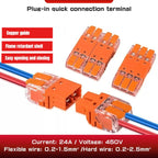 10Pcs CMK 64 Quick Lever Wire Connectors 2/3/4 In and 2/3/4 Out for Compact Plug Male Female Terminals Universal Blocks