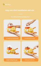 Intelligent Dog Automatic Feeder Cat Dog Puzzle Feeder Interactive Pet Food Treat Dispenser Cartoon Duck Design for Dog Training