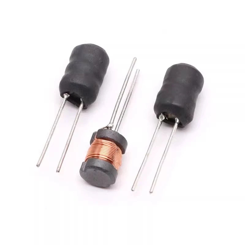 10PCS I-Type Inductor 6 * 8 In-Line Pin Winding Power Ferrite Core Coil, Plug-In Inductor Coil 0608