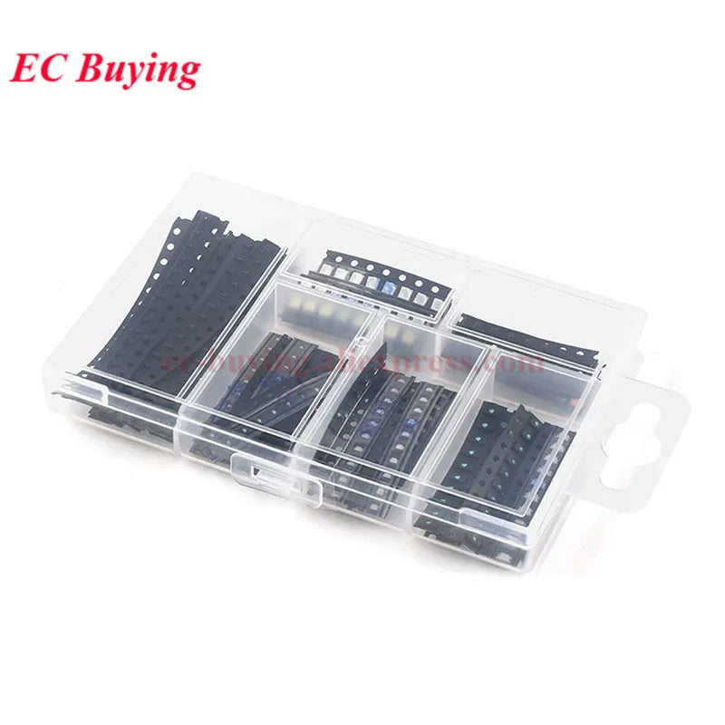 390Pcs/50pcs 0402 0603 0805 1206 3528 2835 5050 5730 SMD LED Kit Diodes Light Emitting Chip Surface Mount Diodo Red/Green/Blue