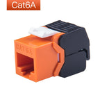 Linkwylan RJ45 Keystone Jack Cat5e Cat6 6A Multi Colors  Toolless UTP To LSA Network Modules Tool-Free Connection