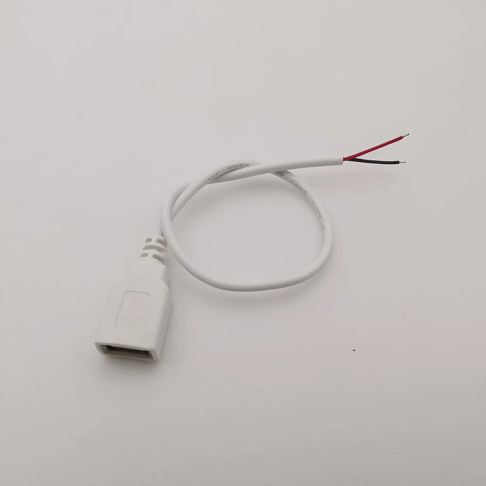 2 Pin 4 Pin Wire 5V USB 2.0 A Male Female Power Plug Pigtail Cable Jack Charging Cord Extension Connector 0.3m 1m 2m