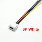 2 4 6 Pin USB-C Type Waterproof USB Connector Direct Compression Female Base Female Socket Charging Interface With Welding Wire