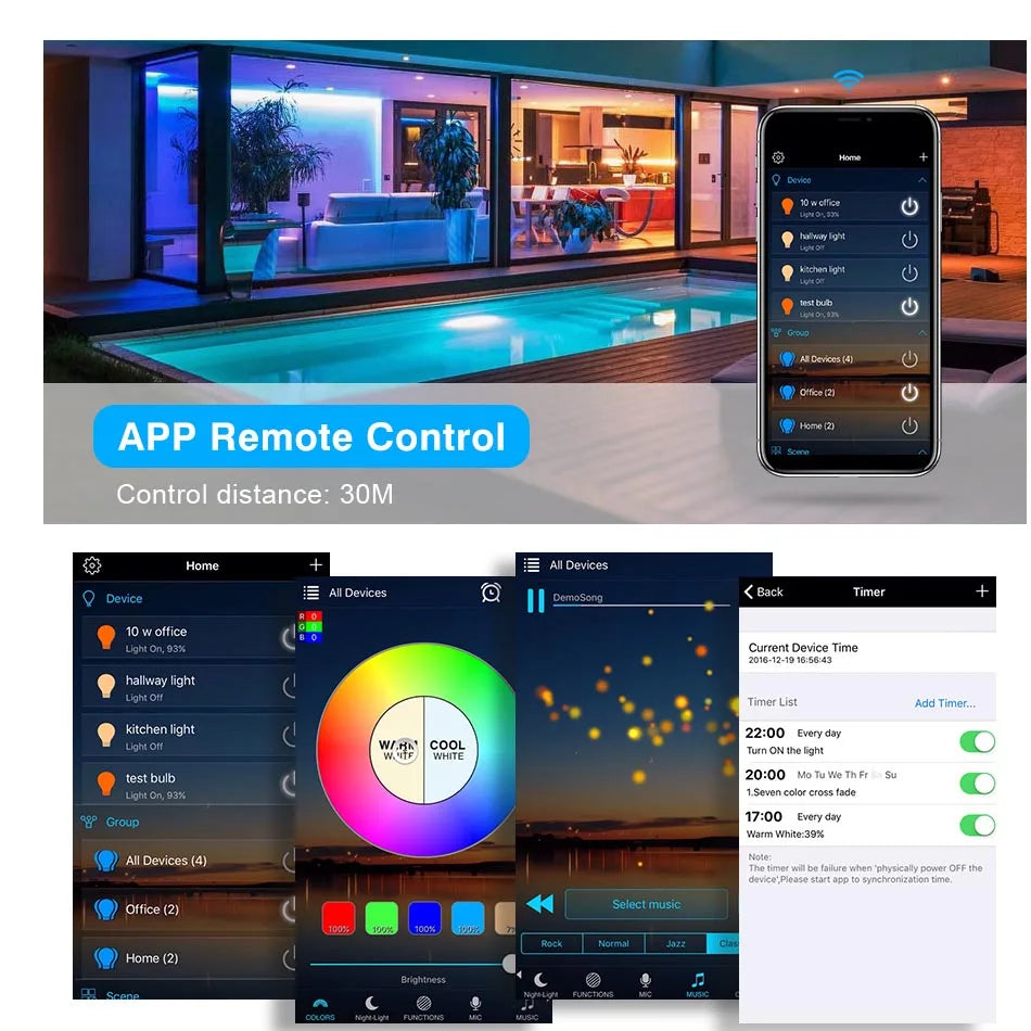 12V 24V LED Strip WIFI RGB RGBW Controller Android IOS APP Bluetooth-compatible Magic Home IR Control For RGB RGBW LED Strip