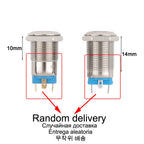 12mm metal push button waterproof nickel plated brass button switch Latching/self-locking/fix high/flat head on-off NO LED