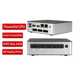 2026 Core I5 1340P 13th Gen Nuc Nano Small Micro PC Mini PC X86 2 Ethernet Lan Windows 10 11 Linux Ubuntu DDR5 Cheap Mini Pc