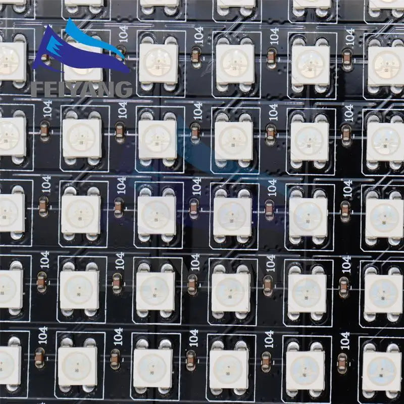 WS2812B RGB LED Digital Flexible Individually Addressable Panel Light WS2812 8x8 16x16 8x32 Module Matrix Screen DC5V 5050 RGB
