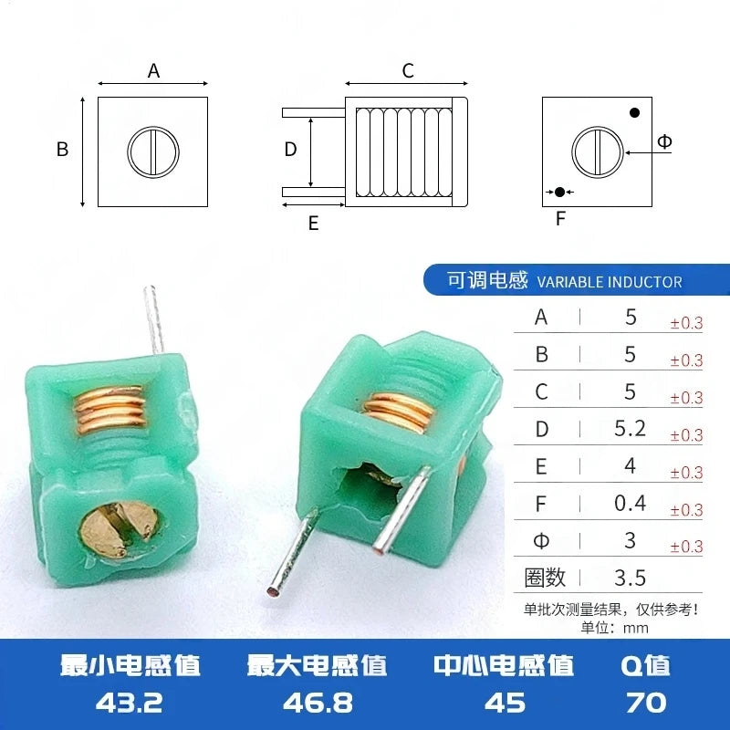 10PCS MD0505 Adjustable Inductor 5 * 51.5T 2.5T 3.5T 4.5T 5.5T Air Coil Adjustable Coil