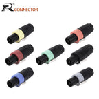 10PCS Speaker Powercon connector NL4FX Speakon 4 Pole Plug Male Professional audio power plug Red&Blue