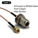RG316 Cable N Female To SMA Male Extension Conncetor N Type L16 To RPSMA Crimp for RG-316 Pigtai Low Loss Coax Copper Brass