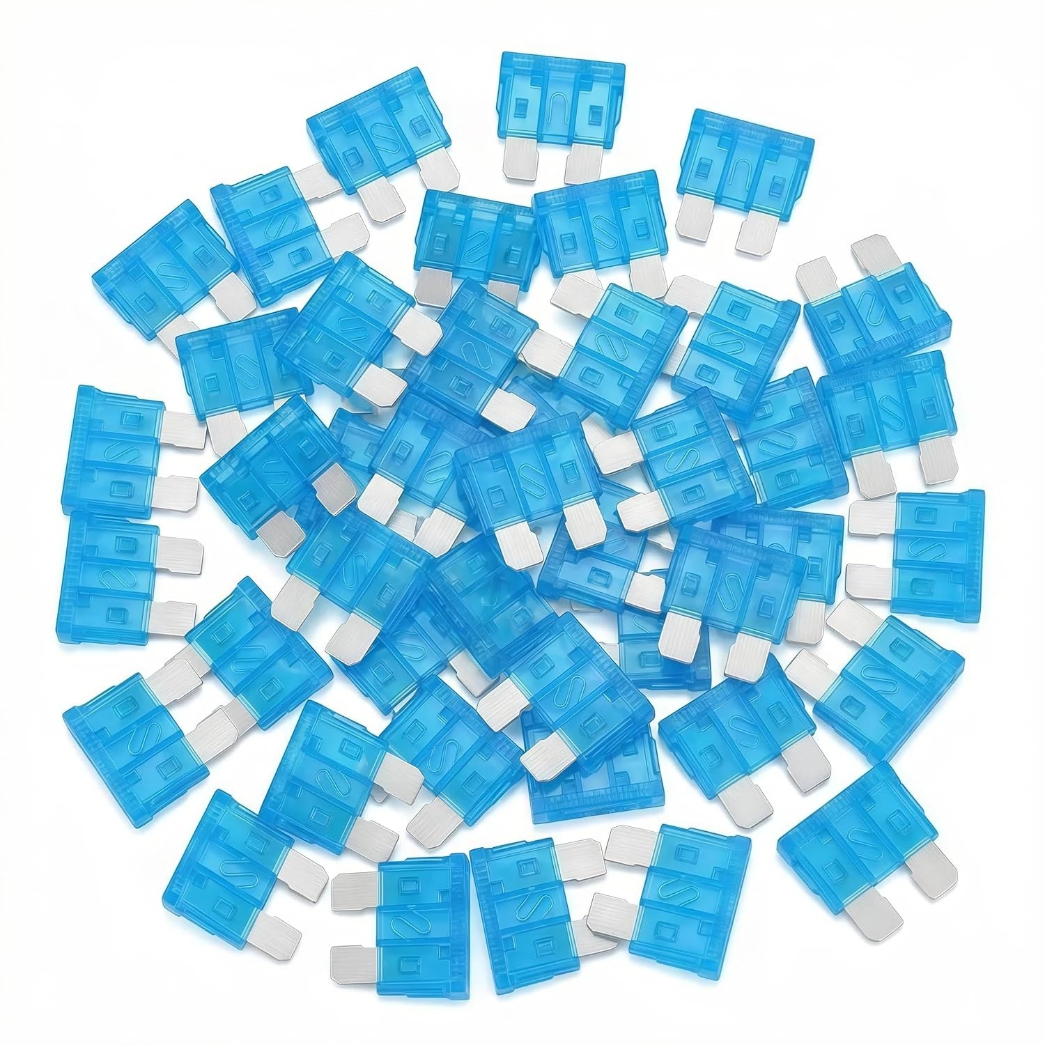 30-200PCS 15A Standard Blade Fuses Kit Automotive Car Fuse Truck ATC/ATO Assortment for RV Boat Trailer