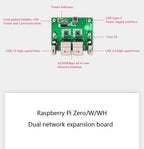 Raspberry Pi Zero W and WH expansion board with Ethernet, USB interface, 4G communication module and durable protective