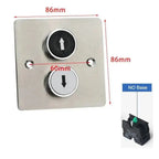 Stainless Steel 86 Type Concealed Push Button Switch Emergency Stop Start Fan Elevator Remote Control Panel