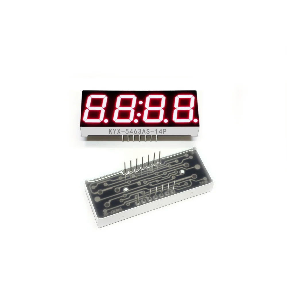 10PCS 0.56-inch 4-digit clock digital tube 50mmX19mm digital display "8" height 14.2mm seven-segment digital tube5463series14PIN