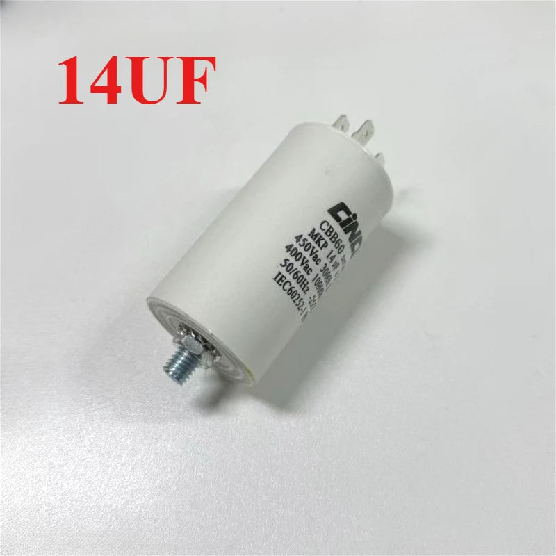 1pcs CBB60 Series Starting Capacitor 14uF Motor Capacitor 50 / 60Hz 450VAC with M8 Screw for Electric Motor/Washing Machine