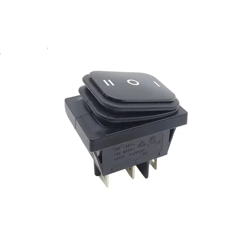 2pcs KCD4 Waterproof Rocker Switch 4 6 Pin Latching 16A 250VAC DPDT ON OFF ON 12V 220V Red Green LED Light Button Switch