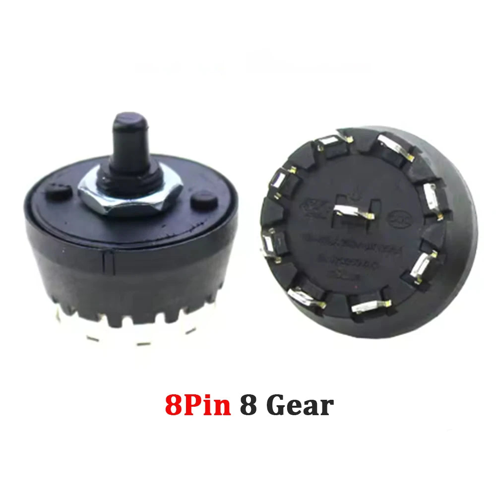 1 Piece High Temperature Resistant Rotary Gear Switch 2 3 4 5 6 7 8 10 Pin Band Knob Switch Of Juicer Mixer