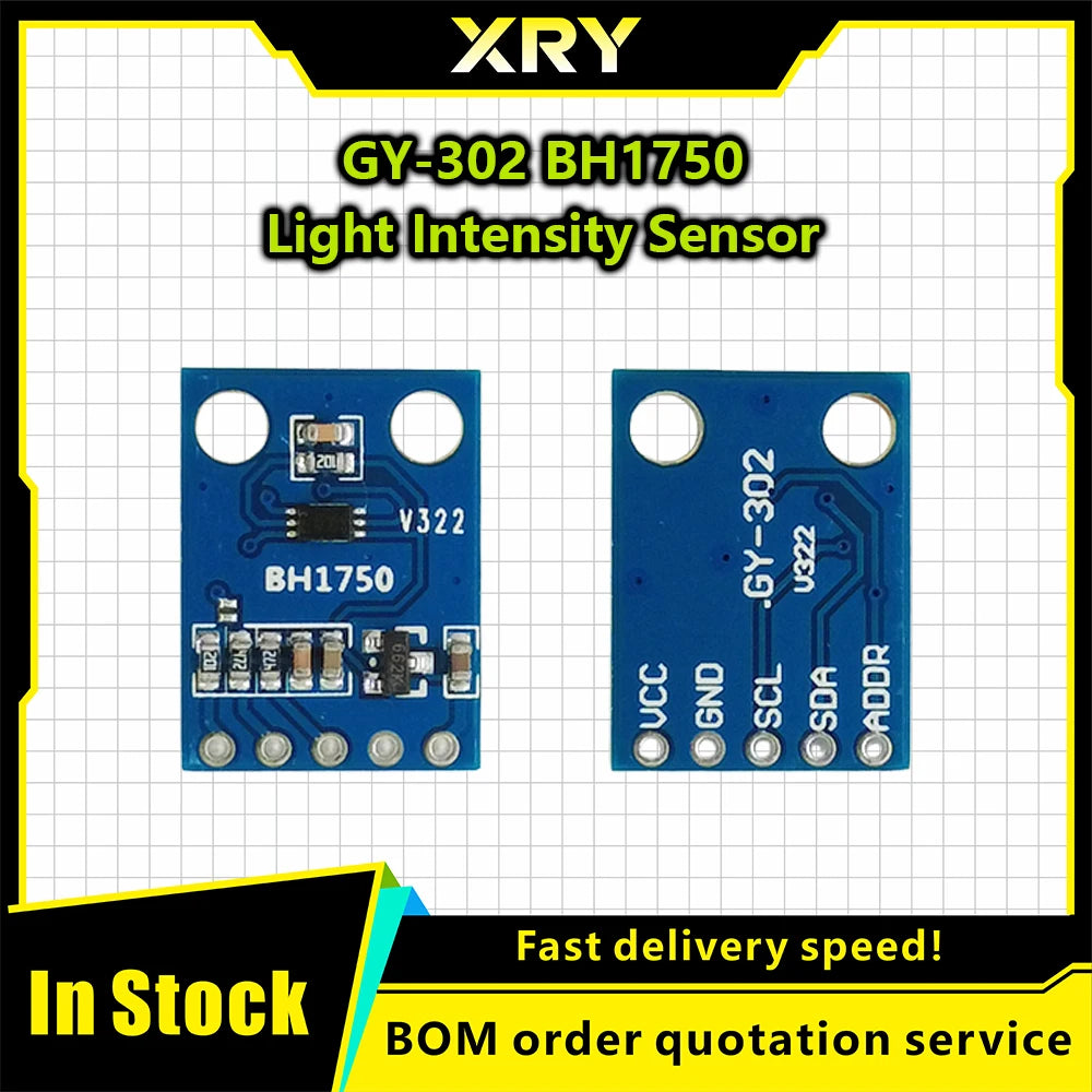 XRY 1-10PC GY-302 BH1750 BH1750FVI Light Intensity Illumination Module Digital Optical Intensity Illumination Sensor for Arduino
