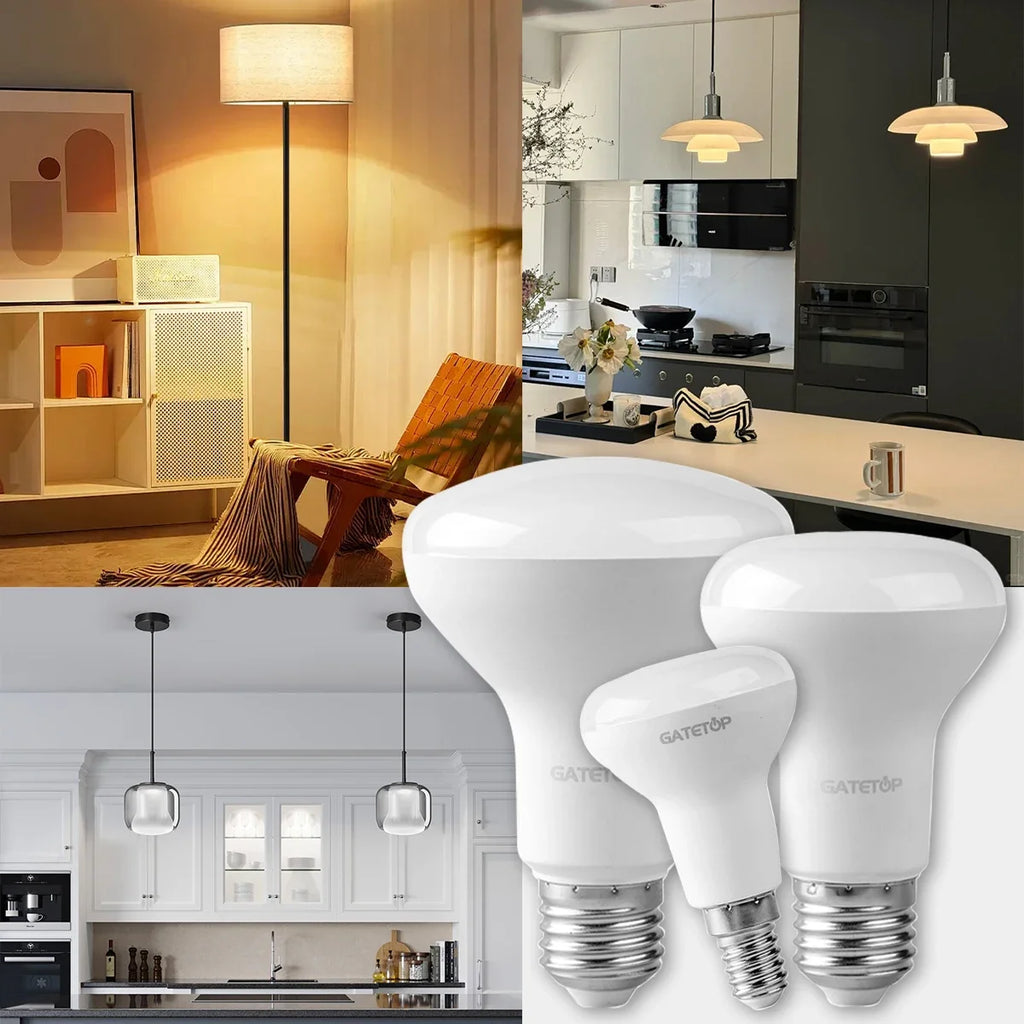 1-10 Pack R50 R63 R80 E14 E27 R Bulb Bathroom Light 6W 10W 12W High Lumen 3000K 4000K 6000K Natural Light for Bathroom Home