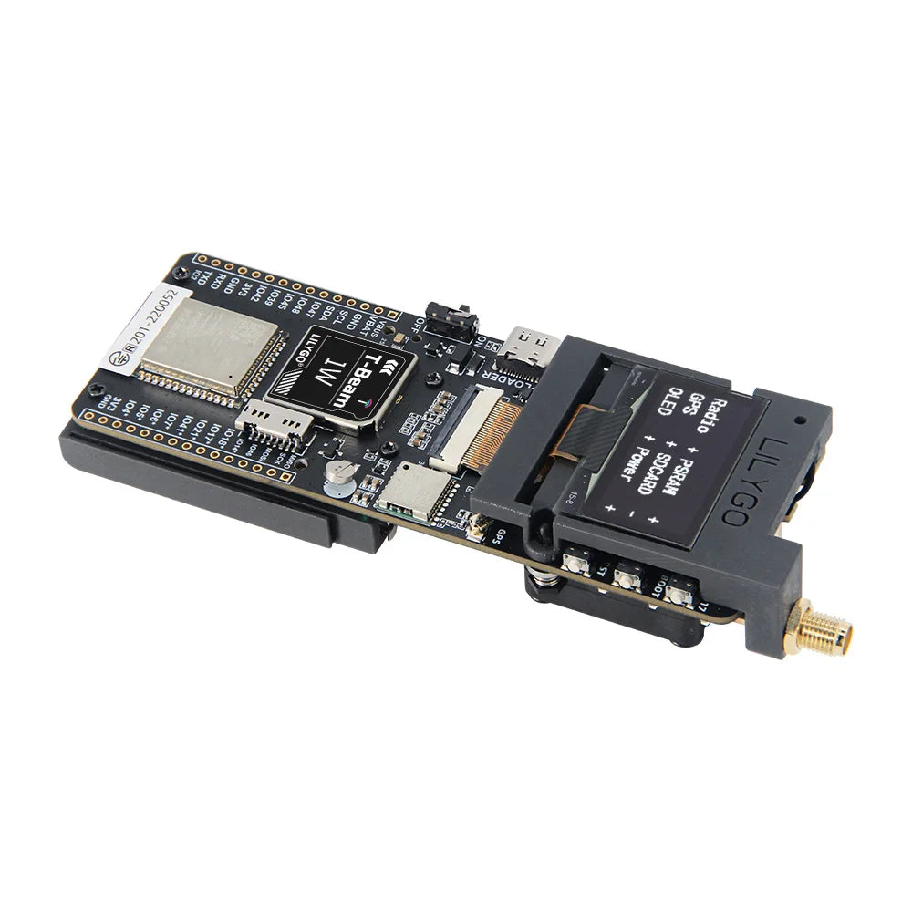 LILYGO® T-Beam 1W ESP32-S3 Low Power SX1262 LoRa Module Supports 830~945 MHz With 1.3-inch OLED GPS Compatible With F550 Battery