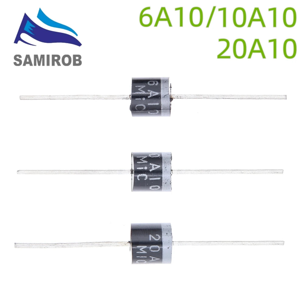 50pcs/bag 6A10 6A 1001V 10A10 10A 1000V 20A10 20A 1000V rectifier diode