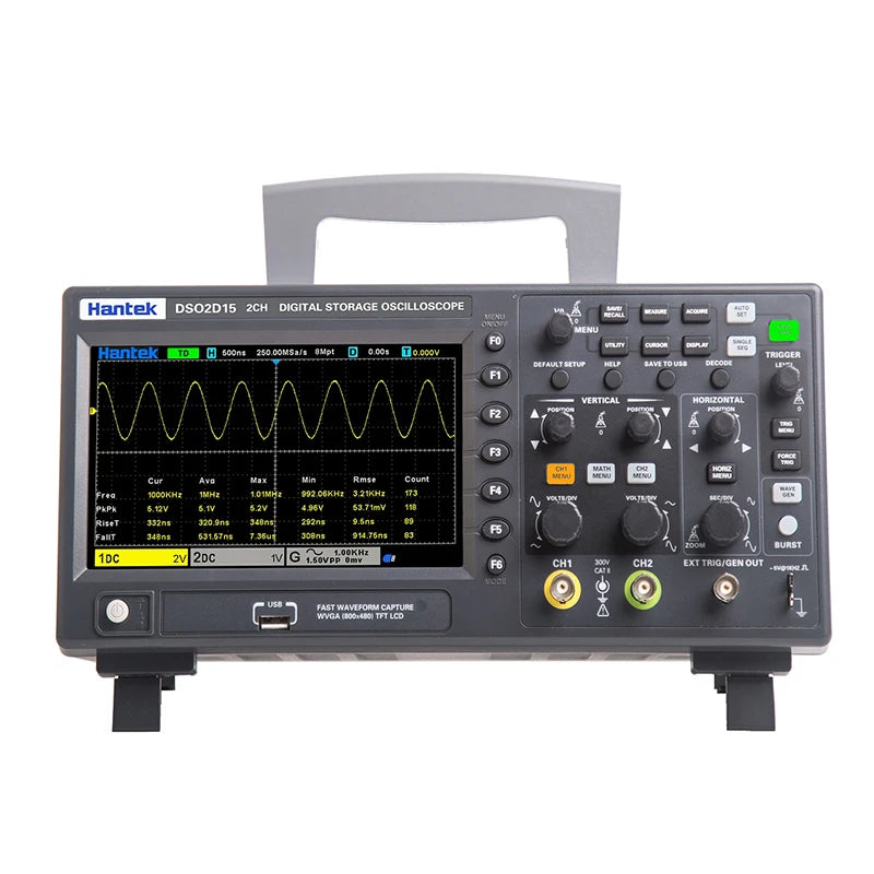 Hantek Digital Oscill DSO2C10 DSO2D15 DSO2D10 DSO2C15 2 Channels 100Mhz/150Mhz Bandwidth USB Portable Meter Tester