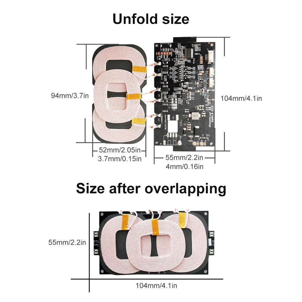 20W High Power 12V Quick Charging Wireless Charger Transmitter Module Universal 9-32V Wireless Charging Modules for Car Power