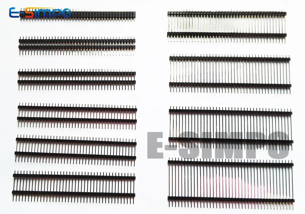 10pcs 2.0mm Board Spacer 1/2X40P Straight Single/Dual Row Double Plastic L8.7/11/15/21-35mm Gold Breakable PCB Male Pin Header