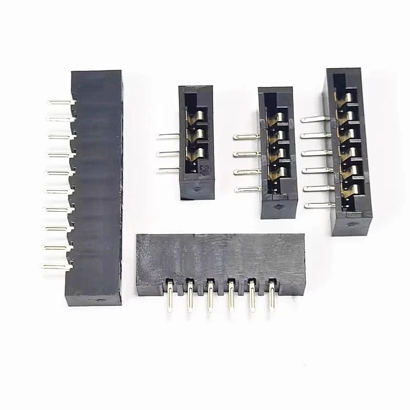 10PCS FPC Connector, Flat Flexible Cable Socket 2.54mm Membrane Socket, Straight Pin, Curved Foot, Double-Sided Connection